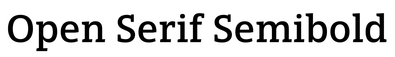 Open Serif Semibold
